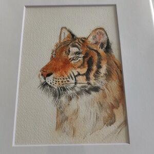 Original artwork watercolor painting red panda